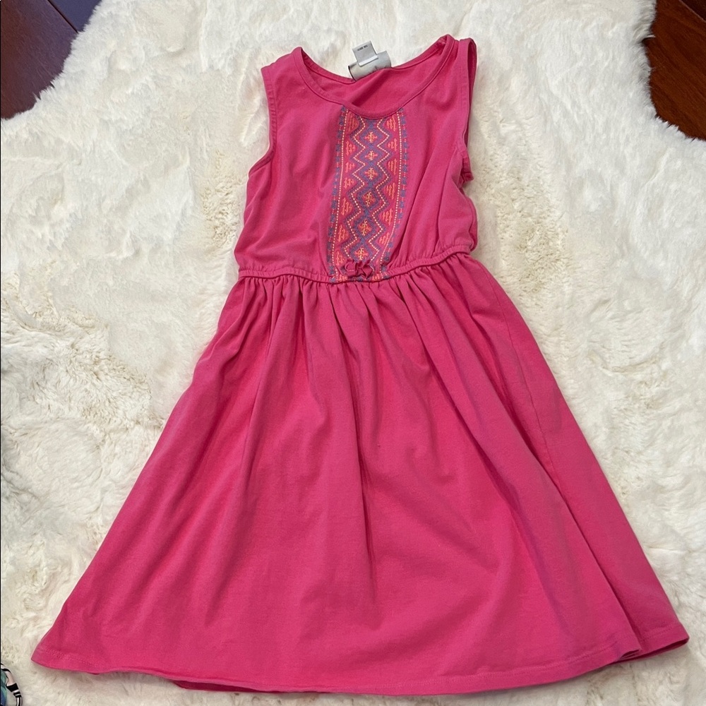Vibrant Pink Sleeveless Kids Dress